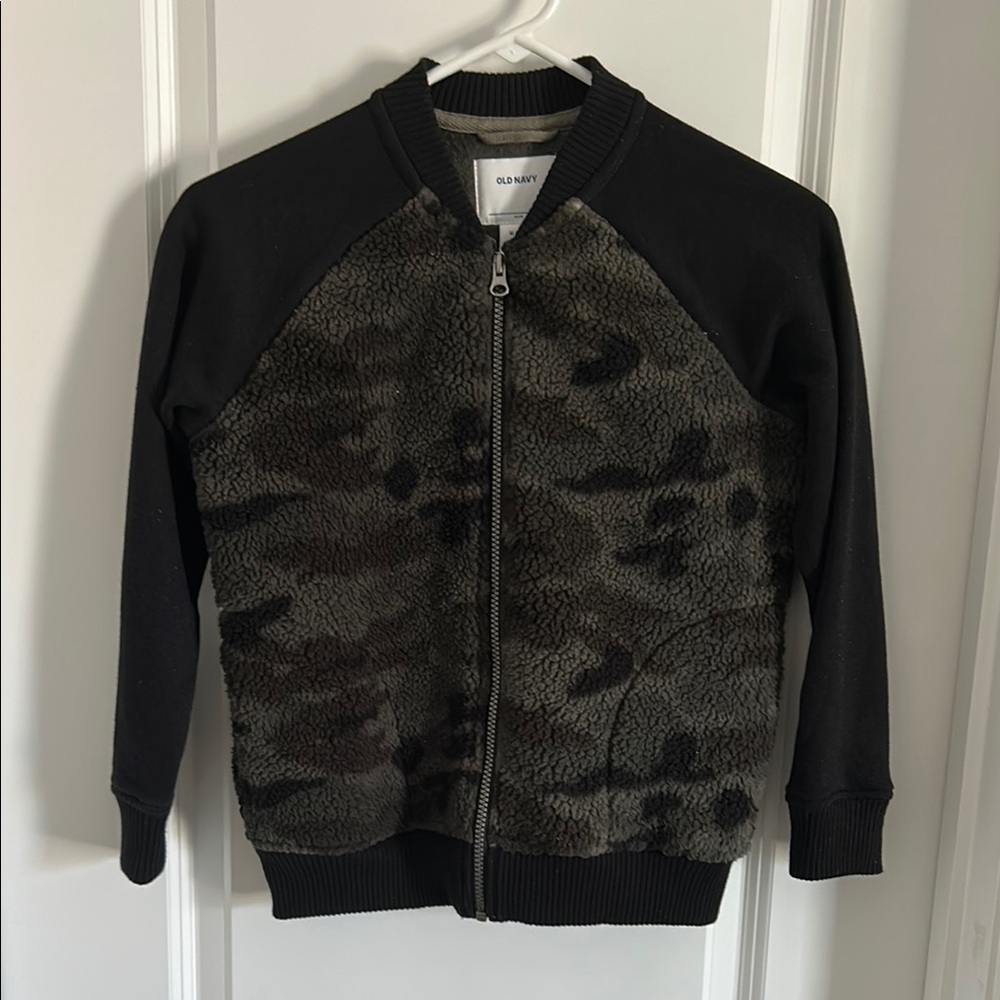 Old Navy Black and Brown Puffer Jacket
